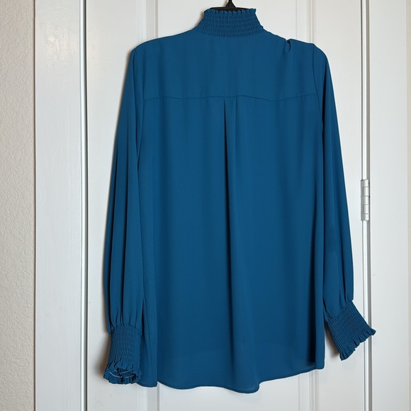 Karen Kane Teal Blue Blouse - Picture 6 of 9